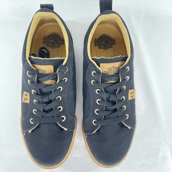Harley Davidson Womenβs Torland Canvas Sneaker. Color Black. Size 9.5 VGC - Picture 3 of 7